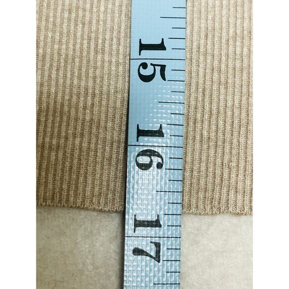 THEORY SZ L Asymmetric Knit Top In Oatmeal Crop Sweater NWT B99 - Picture 3 of 9